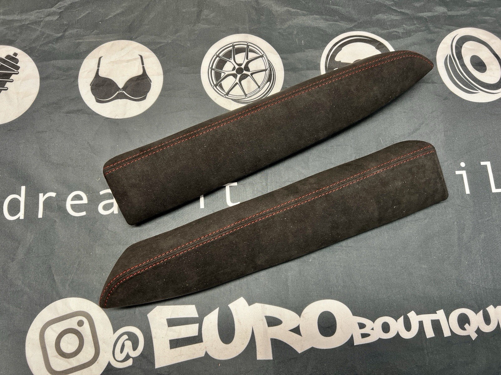 Honda Acura NSX Carbon Fiber Premium Leather Door Elbow Rests