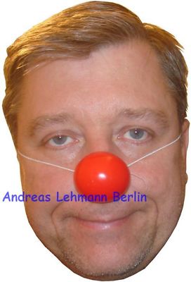 Rote Nase Red Nose Hartplastik Clown Zirkus Komiker Gummiband Plastik Kunststoff