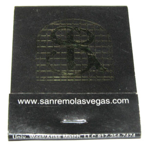 VINTAGE Full Matchbook Casino & Hotel San Remo & Resort Las Vegas Nevada NV