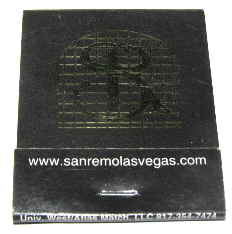 VINTAGE Full Matchbook Casino & Hotel San Remo & Resort Las Vegas Nevada NV