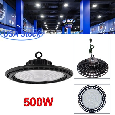 4 Pack High Bay Led Light 500W Commercial Industrial Warehouse UFO Shop Lights