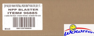 2021 Panini PRIZM Draft Football EXCLUSIVE Factory Sealed 20 Box Blaster CASE 