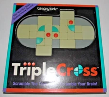 Vintage 1995 Triple Cross Slide Puzzle Brain Teaser Binary Arts (A4)
