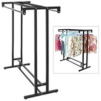 Stainless Steel Double Rod Hangrail Department Store Style Clothes / Garment Flo Stainless Steel Double Rod Hangrail Department Store Style Clothes / Garment Flo
