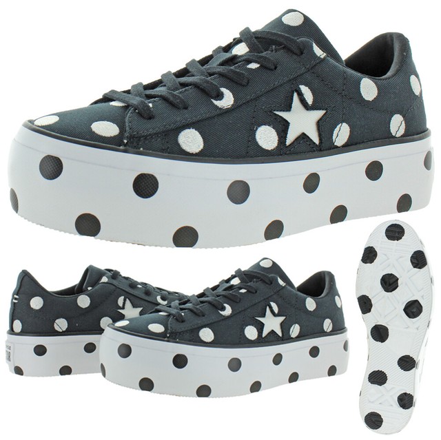 polka dot platform converse
