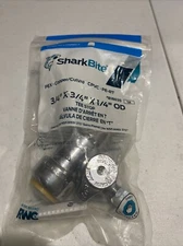 SharkBite Compression Tee Stop Valve, Push Connect 3/4 in PTC x 1/4 in Dia. 3/4