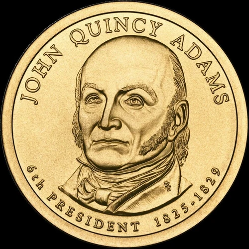 Photo of a 2008-D Presidential Dollar John Quincy Adams from an eBay listing that sold on Jul 19, 2026