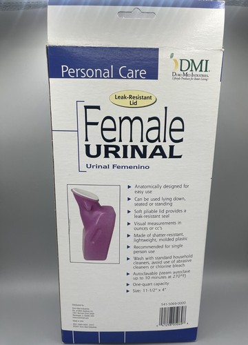 DMI  Female Urinal With Leak Resistant Lid Personal Care - Picture 2 of 5