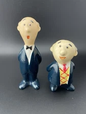 Piels Real Draft “Bert & Harry” Ceramic Salt and Pepper Shakers Japan Vintage