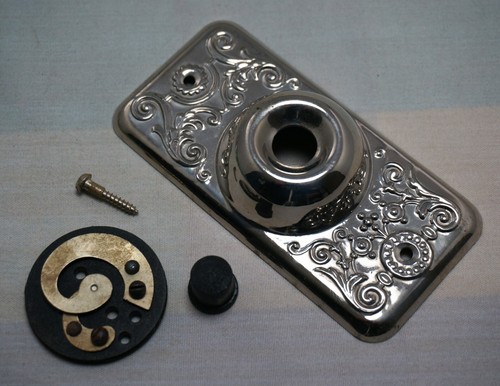 Chrome Plated Push Button DOORBELL COVER PLATE