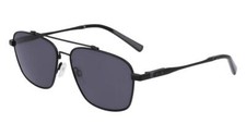 New SHINOLA by Flexon SH-2100S 001 Satin Black Aviator Sunglasses with Grey Lens
