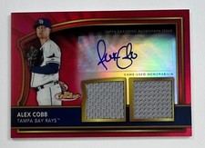 2011 Topps Finest #100 Alex Cobb Auto Relic 11/25 AR90