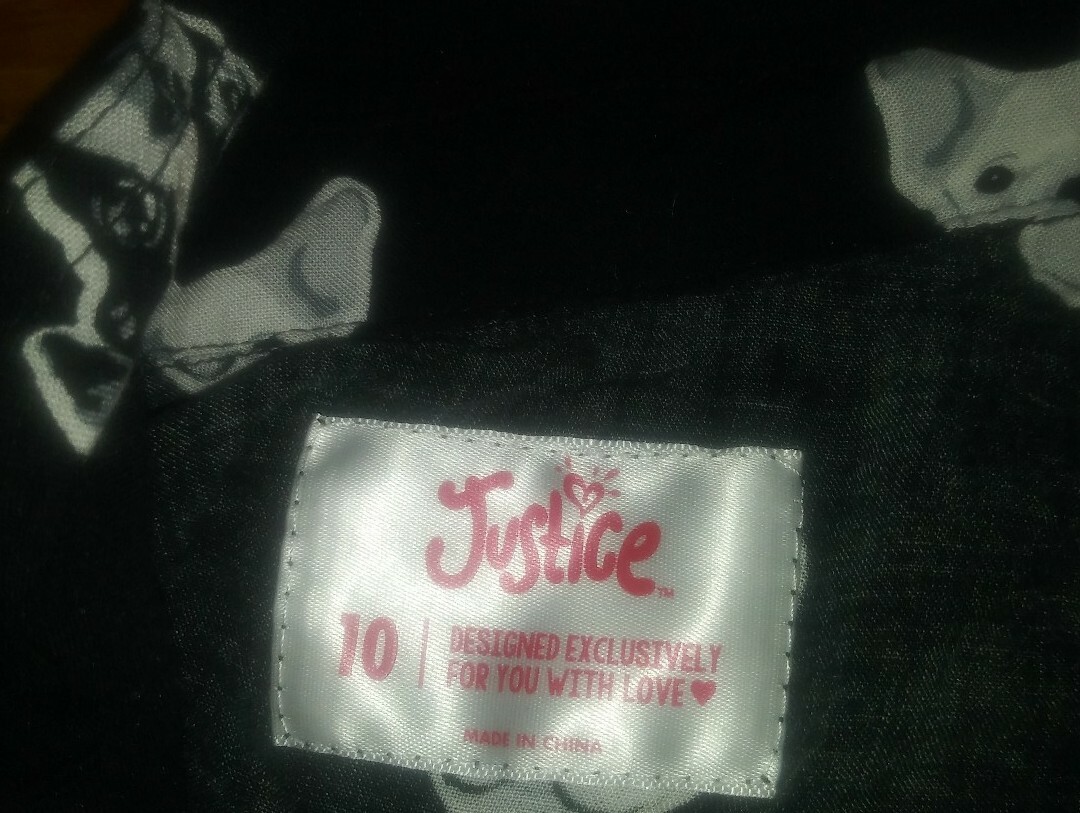 Ensemble Jupe Et Haut Justice Pour Fille - Bouledogue Anglais, Noir, Taille 10