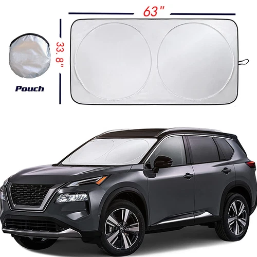 Large 63 x 33.8" Car Windshield Sunshade Foldable Sun Shade Protection US - Bild 1 von 15