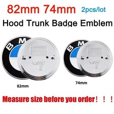 51148132375 2pcs Front Hoodrear Trunk 82mm74mm Fit For Bmw Badge Emblem