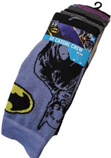 Bat Man DC Movie Socks Men's Casual Crew Socks 6 Pairs Mens Size 8-12 Bioworld