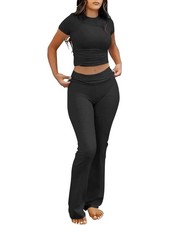 2 Piece Lounge sets for Women Black M