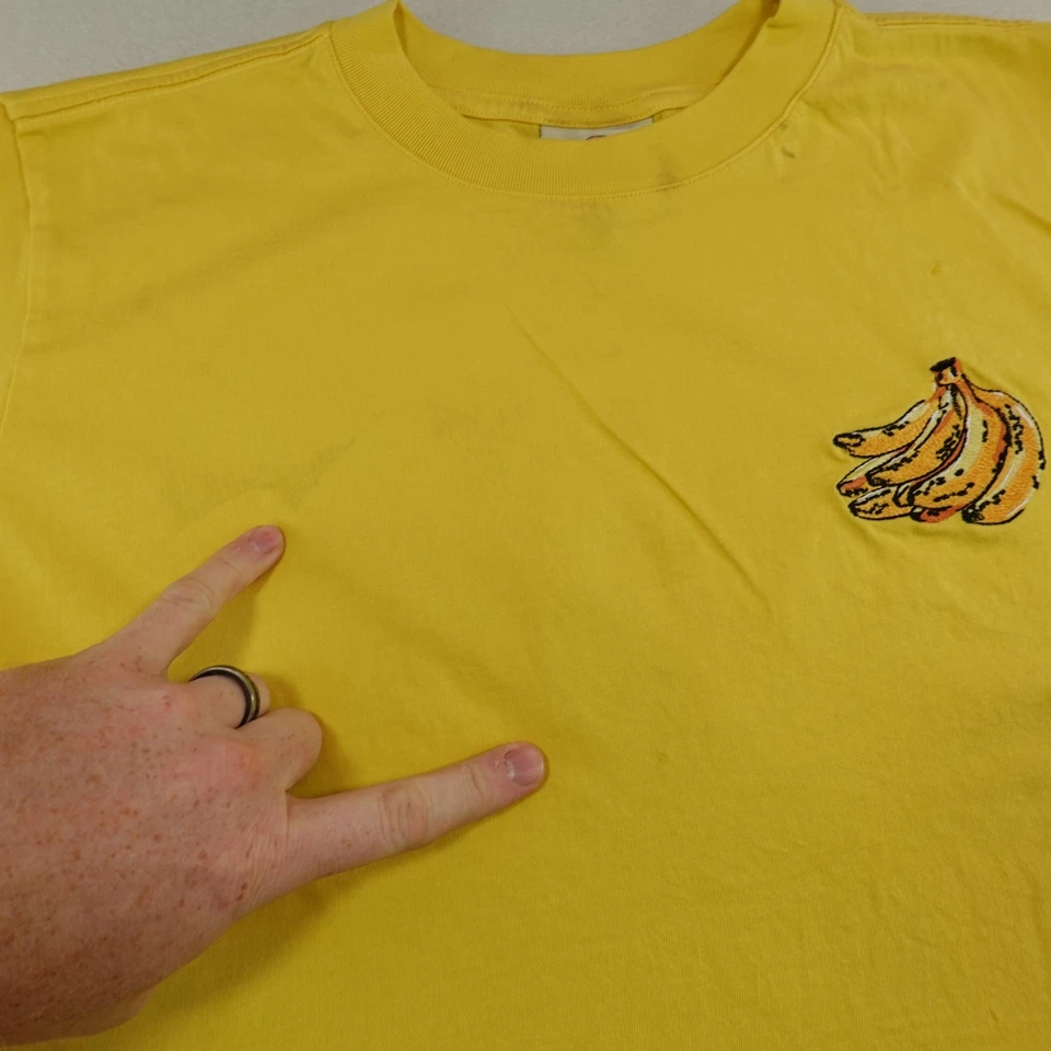 Camiseta Farm Rio Going Bananas Mujer Pequeña Amarilla Tropical Frutas Defectos Foto 3 de 4