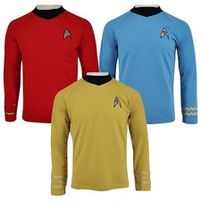 Cosplay The Original Series Kirk Gold Spock Blue Red Shirt TOS Starfleet Uniform