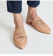Tory Burch Nude Woven Mules 7.5