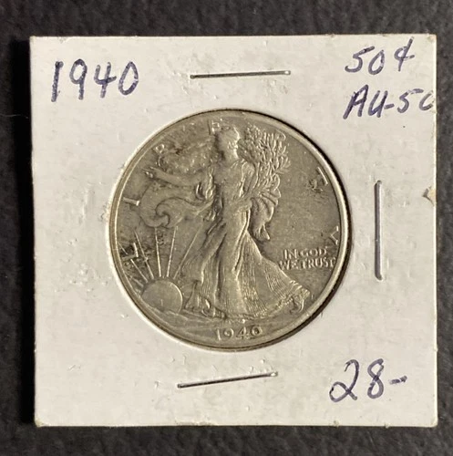 1940- Walking Liberty Half Dollar 50c au