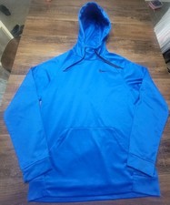 NIKE DRI-FIT Royal Blue Mens Medium M Pullover Hoodie Sweatshirt Basketball