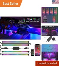 Multicolor LED Interior Strip Lights with RF Remote Music Sync for Vehicles