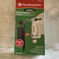 Fluidmaster AirGap 6000 Dual Flush Cable Valve & Fill Valve Kit, Water Saving
