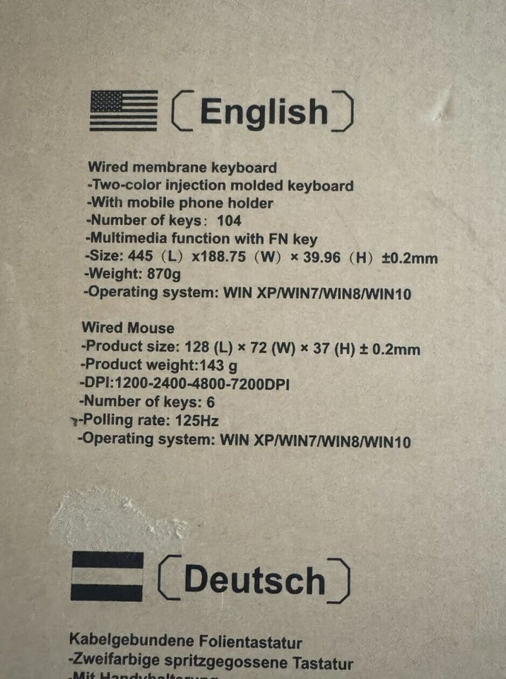 AULA Keyboard, T102 104 Keys Gaming Keyboard and Mouse Combo with RGB Backlit - Image 3 of 4