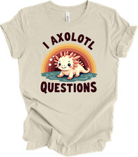 Cute Axolotl Art Retro Rainbow Design Funny Slogan Gift for Animal Lov... T-shir