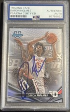 Daron Holmes Signed Auto 2023 Bowman Chrome U Rookie Card PSA/DNA Slabbed