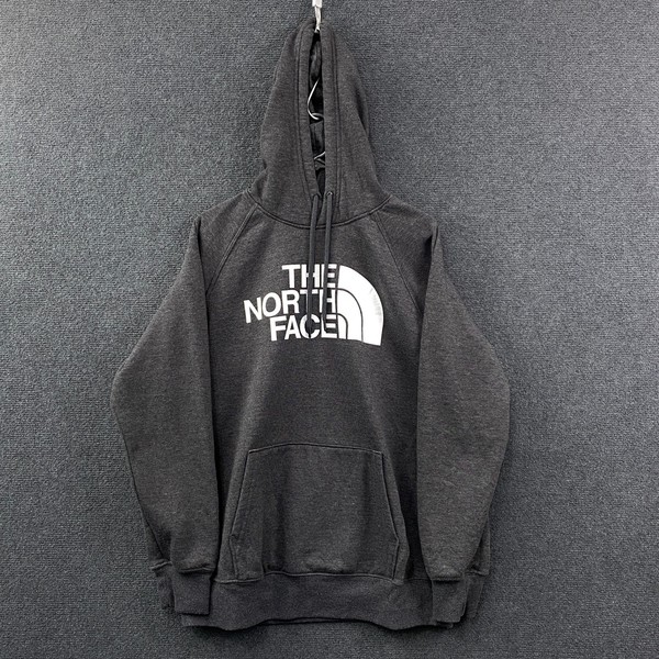 The North Face Half Dome Womens Pullover Hoodie Dark Grey Graphic Fleece Size L