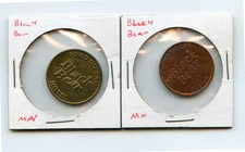 2 Arcade Tokens from the Black Bear Casino Carlton Minnesota