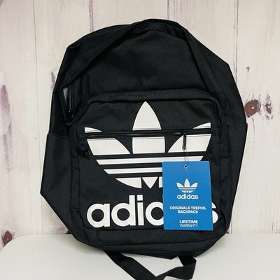 Adidas Originals Backpack Trefoil Logo Black Bag School NWT