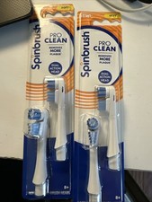 Spinbrush 2x NEW PRO CLEAN Replacement Heads Electric Toothbrush Refills 2 Packs