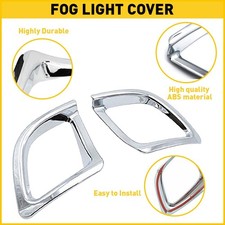 For 2014-2019 Toyota Highlander Chrome Rear Bumper Fog Light Decor Cover Trim