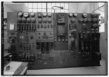 G.E. SLATE SWITCHBOARD GLINES POWERHOUSE. PHOTO JET LOWE, HAER, 1995. - Elwha