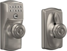 Schlage FE595-CAM-GEO Camelot Keypad Entry - Nickel