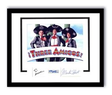 Three Amigos Cast Autographed Signed 11x14 Framed Photo Martin Chase Short ACOA