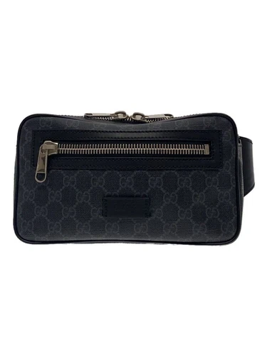 GUCCI sac taille corps GG Supreme PVC noir motif total occasion