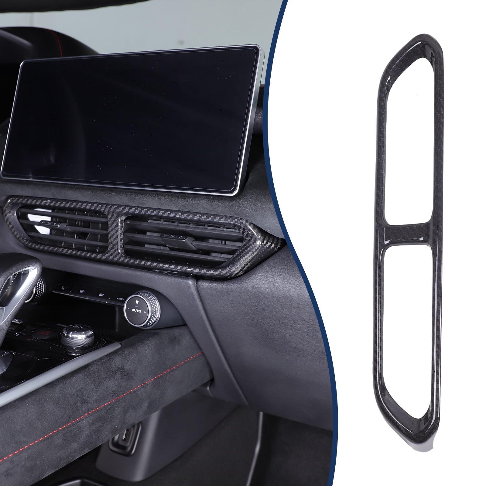 Real Carbon Fiber Center Console Air Vent Panel Trim For Lotus EMIRA 2021-25 US