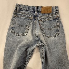 Vintage Levi  s Light Stone Wash Faded Denim Jeans 22x30 Small Broken In