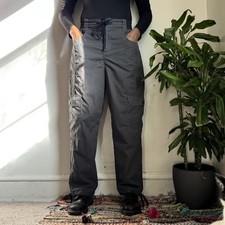 Vintage Grey cargo pants with drawstring and multiple pockets size L
