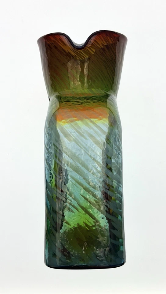 Blenko Glass Handmade Glass 384 Dart Frog Water Bottle Signed - Image 2 of 4