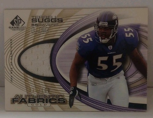 2004 SP Game Used Terrell Suggs Jersey Card Baltimore Ravens MINT