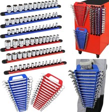 8-piece Magnetic Socket And Wrench Organizer Set Metric Sae 14 38 12