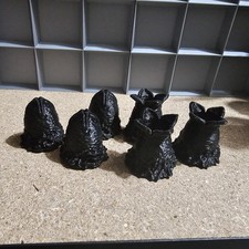 Lot of 6 Connectable Black Matte Xenomorph Al...