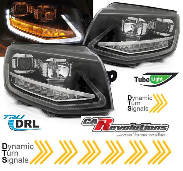 Led Dynamische Blinker Tagfahrlicht Light Tube Scheinwerfer FüR VW T6 2015-2019-image