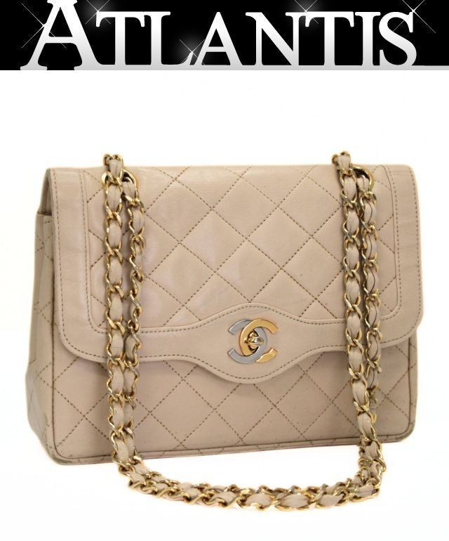 CHANEL Matelass 21 Paris Limited Chain Shoulder Bag Lamb Beige 72306 from JAPAN
