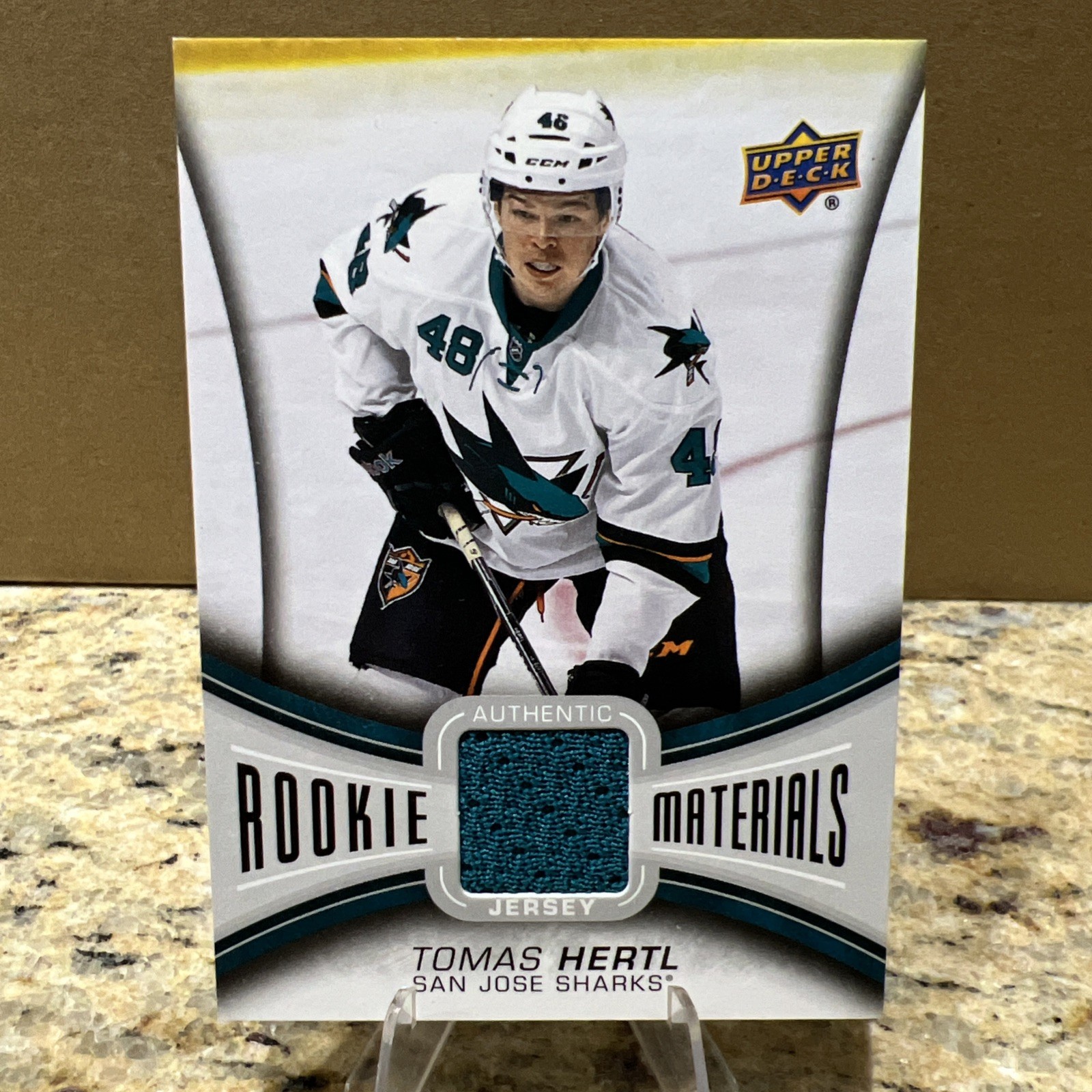 2013-14 Upper Deck - ROOKIE MATERIALS Tomas Hertl JERSEY San Jose Sharks (RC)